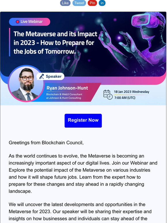 Blockchain Council: [Free Registration] The Metaverse and its Impact in ...