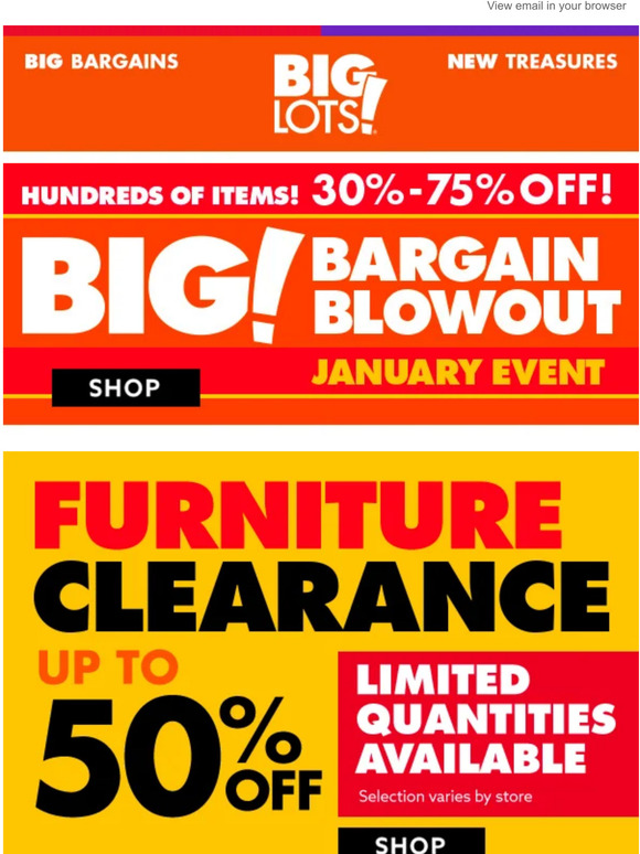 Big Lots 🚨 Up to 50 OFF furniture! Milled