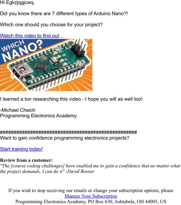 Considering Arduino Nano?  Watch this!