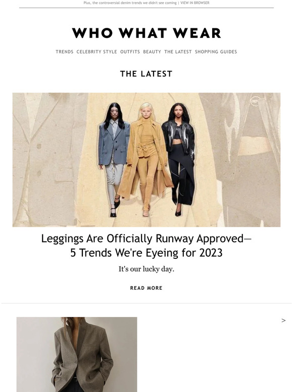 Who What Wear Leggings are officially runway approved—5 trends we're