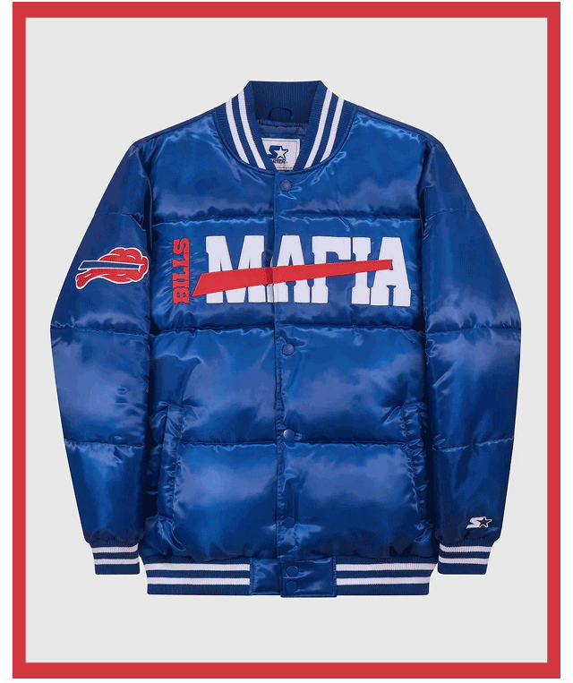 Wilsons Leather Exclusive Buffalo Bills Mafia Bubble Jacket Milled