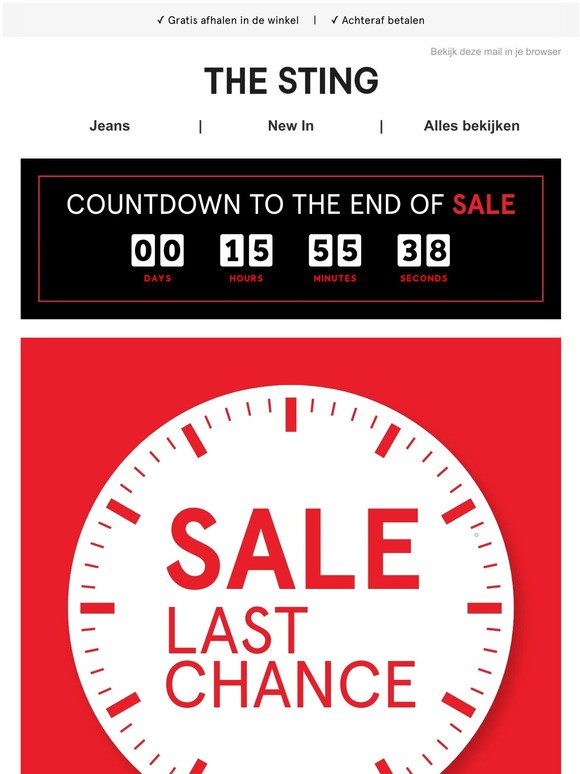 Time is ticking... FINAL DAY SALE