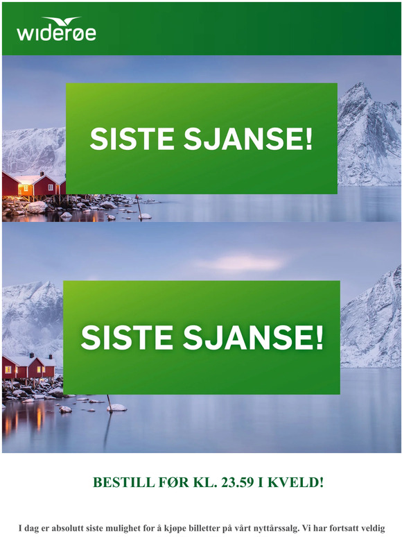 I dag avsluttes nyttårssalget! 😲 | Vær rask! ⏳