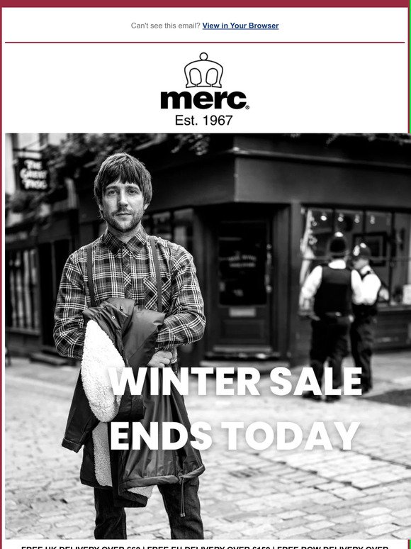 MERC winter sale ends Today!