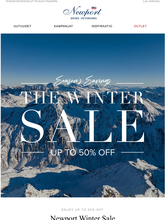 Winter Sale - up to 50% | Tekoturkikset, kristallit, tekstiilit ja paljon muuta