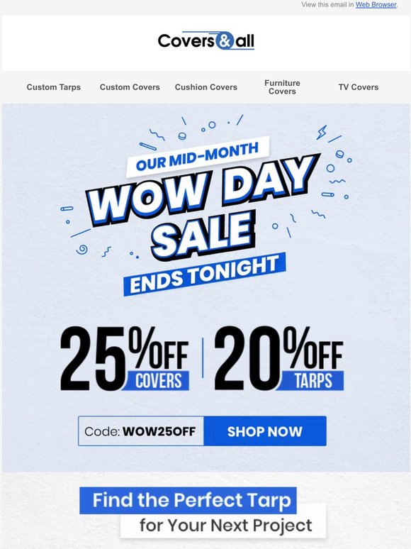 Reminder- Save 25% Through Midnight from WOW Days Flash Sale