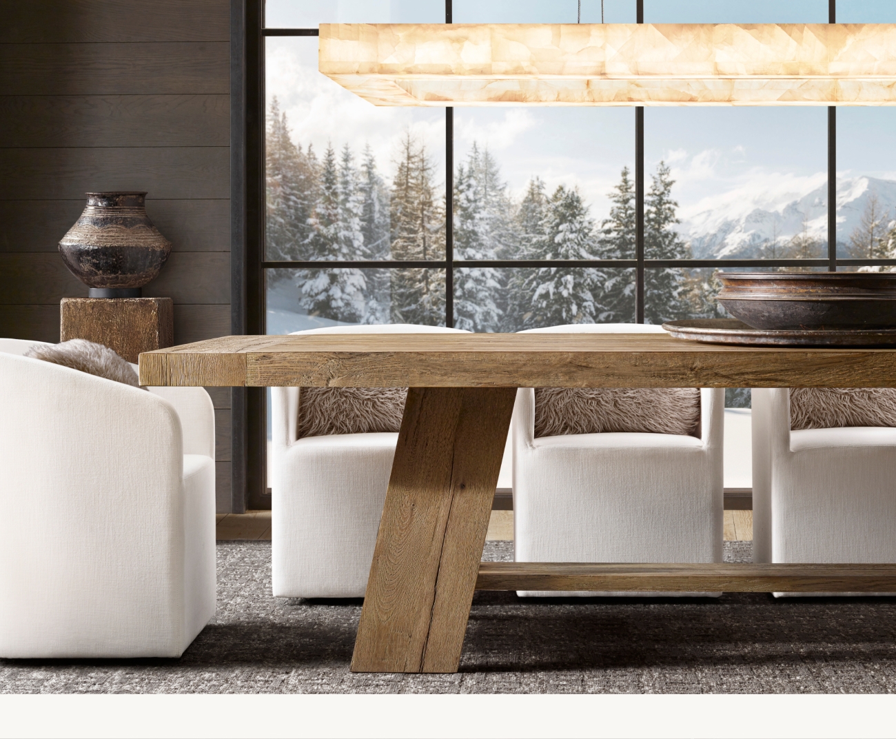 Restoration Hardware The Davos Collection. Bold Silhouettes in Rustic
