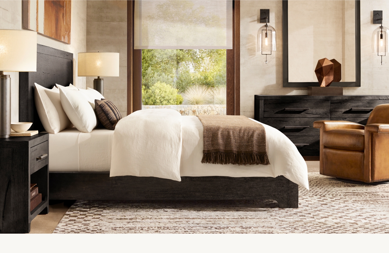 Restoration Hardware The Davos Collection. Bold Silhouettes in Rustic
