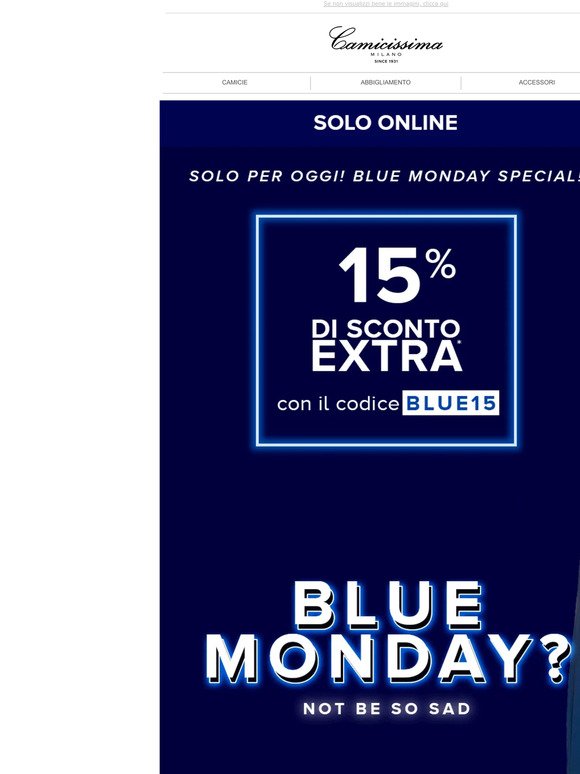 Blue Monday! -15% Extra