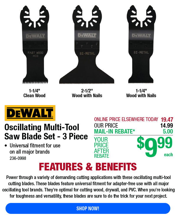 DeWalt® Oscillating Blade Set