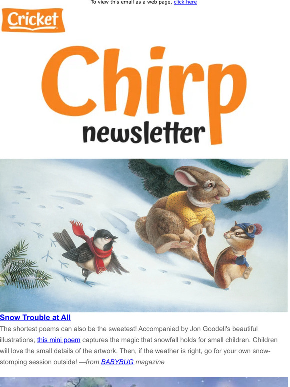 Chirp: Top Secret Messages, Year of the Rabbit, Winter Song & More!