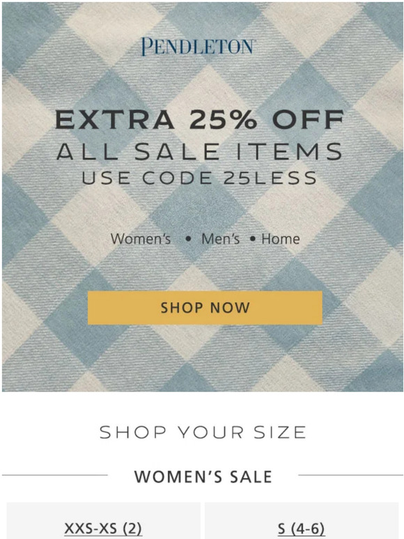 Pendleton Woolen Mills Extra 25 off your size Milled