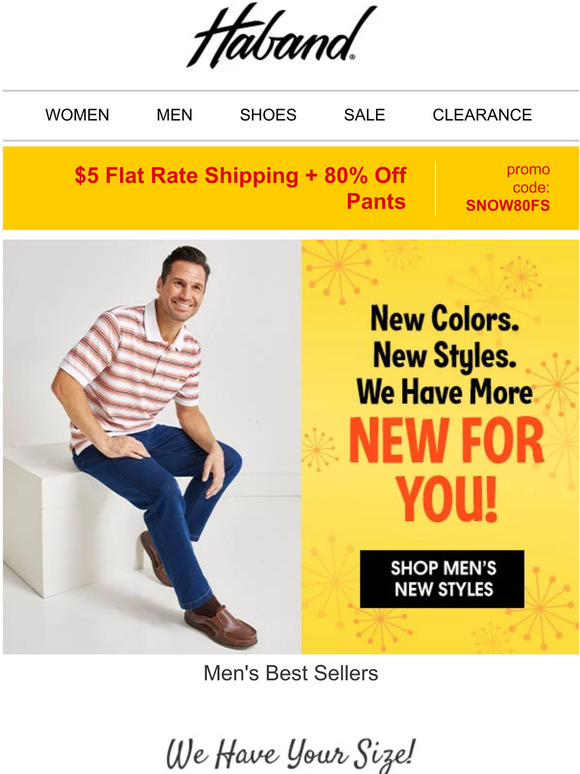 Wear-Now Essentials Specially Selected Just for You! PLUS $5 Flat Rate Shipping + 80% Off Pants