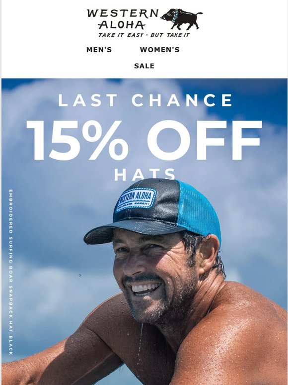 15% off 🧢 ends tonight!