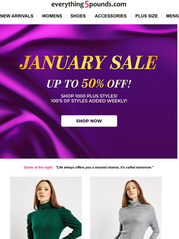 everything5pounds January sale looks from £1 🔥 Milled