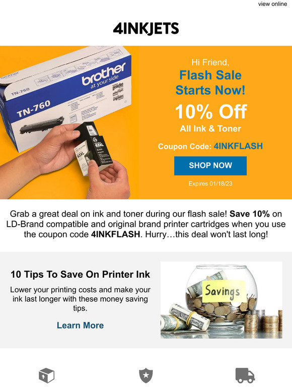 4 Ink Jets Alert Open asap for your coupon Milled