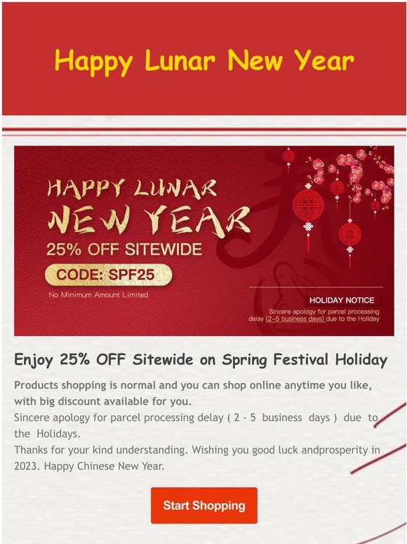 Happy Lunar New Year | 25%OFF SITEWIDE🧧