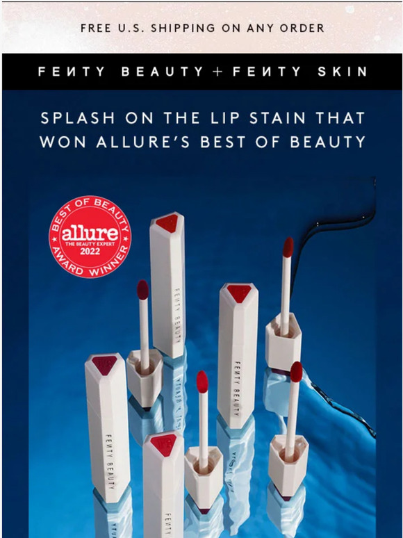 Fenty Beauty Issa WINNER! Allure’s Best Lip Stain of 2022 👏🏻👏🏽 Milled