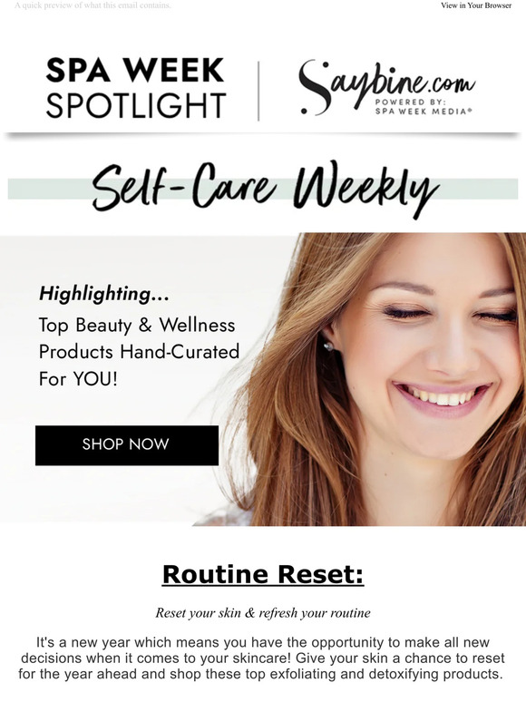 Spa and Wellness Gift Cards SelfCare Weekly 2023 Routine Reset 💃 Milled