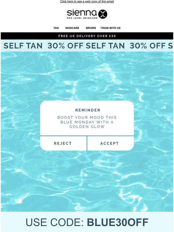 30% off ALL SELF TAN… BE QUICK 24 hours only