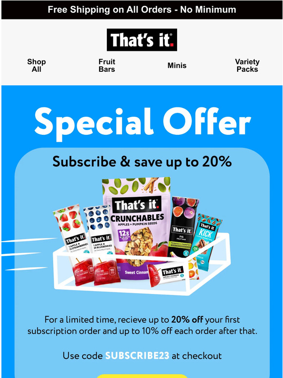 💲Get 20% off your first subscription order! 💲