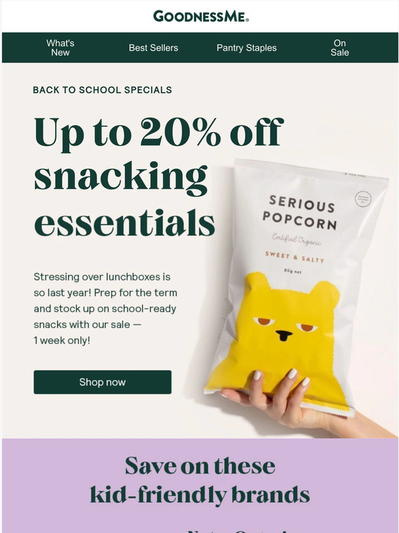 Back to school sale starts now!