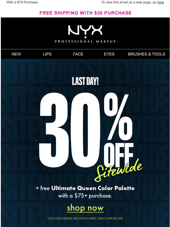 NYX Cosmetics Email Newsletters Shop Sales, Discounts, and Coupon Codes