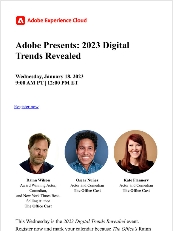 Magento Marketplace Last call to see The Office cast at 2023 Digital