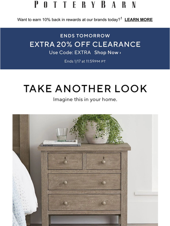 Pottery Barn It's waiting for you... (Plus, EXTRA (Plus, extra 20 off