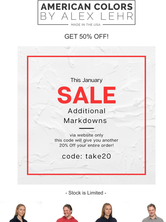 Special Sale! Use Code: Take20
