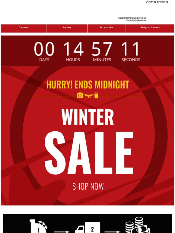 ⏰ Don't miss out on our Winter Sale - ends midnight