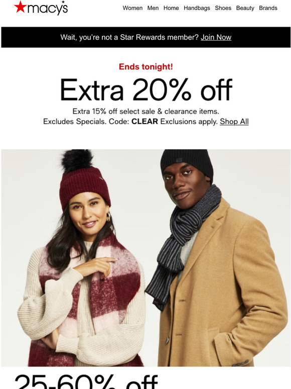 Macy's: 20% off: only hours left to shop! ⌛ | Milled