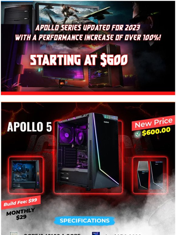 Gigatech Gaming (US) 2023 Gaming Desktops Now Available start at 599.