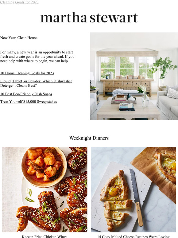 Martha Stewart 10 Home Cleaning Goals for 2023 Milled