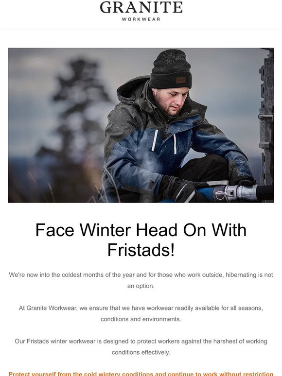 Face Winter Head On With Fristads Winter Workwear! ❄️