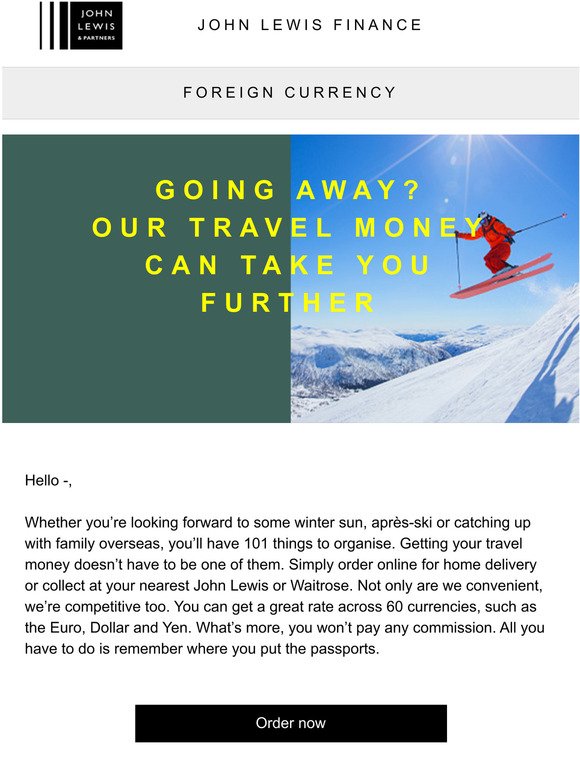 Time to order your winter holiday money?