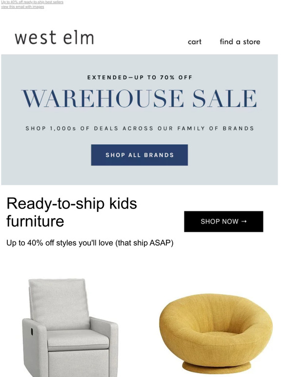 Pottery Barn Kids Just for you INSTOCK kids furniture *Plus, up to