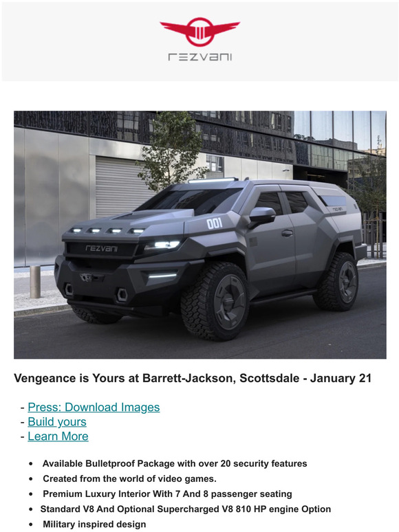 Vengeance is Yours at Barrett-Jackson, Scottsdale - January 21