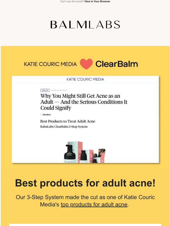 Katie Couric Media: "Best Products for Adult Acne"