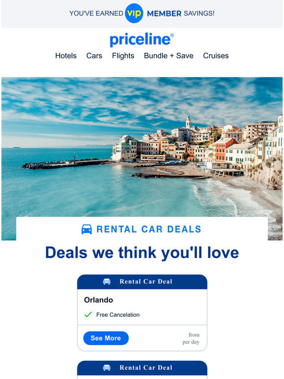 Priceline We're bringing you amazingly low rental car prices! Milled