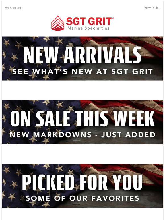 Sgt. Grit Marine Specialties New Arrivals 2023 Milled