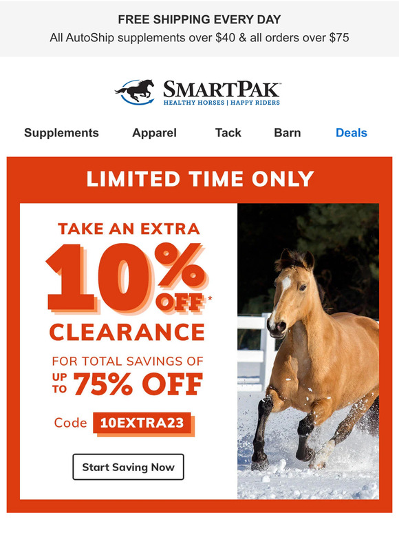 SmartPak Equine Your Extra 10 OFF Clearance Is Here Milled