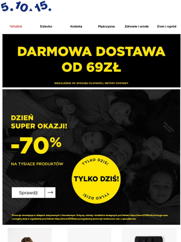 Dzień okazji! 💥 Aż -70% i darmowa dostawa od 69zł 😍 Korzystaj!