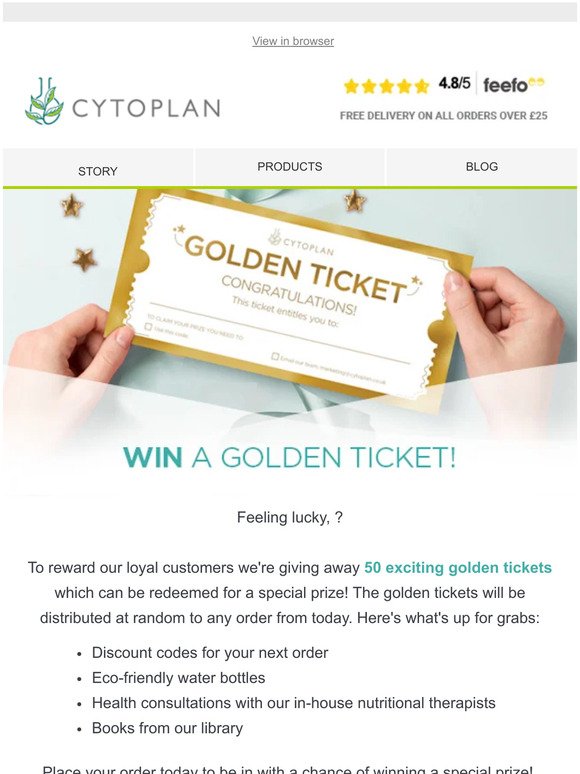 Win a golden ticket! ⭐