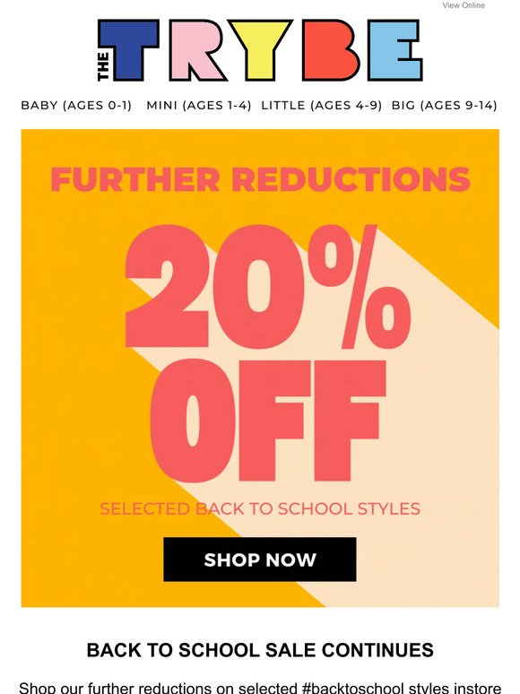 SCHOOL SALE: Further Reductions! 📣