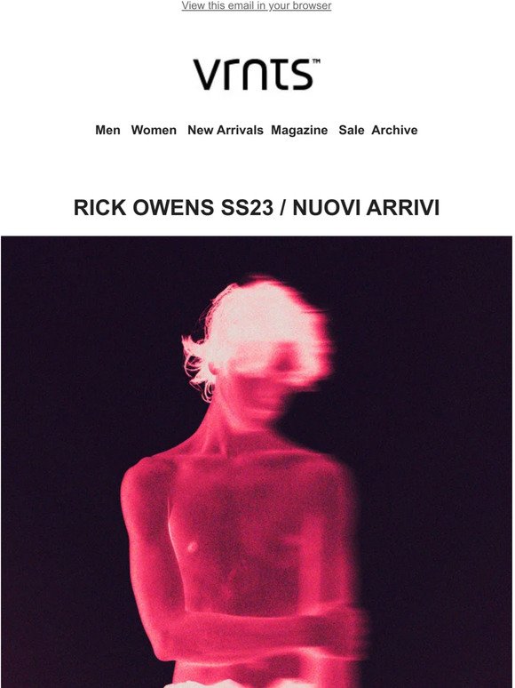 RICK OWENS SS23 / NUOVI ARRIVI