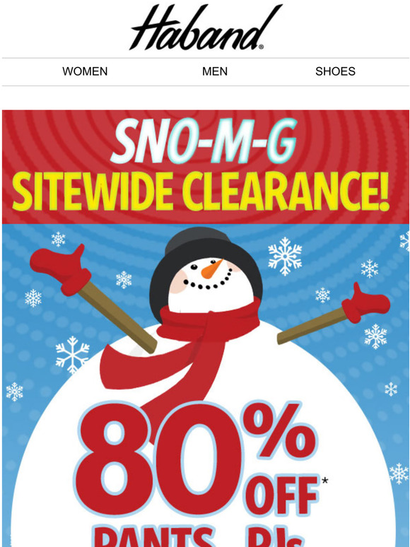 80% + 70% + 60% = Sitewide Clearance!