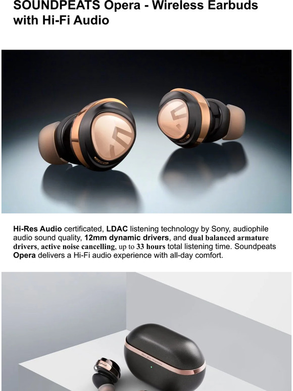 Your project is live! 😜 Hi-Res Audio Wireless Earbuds