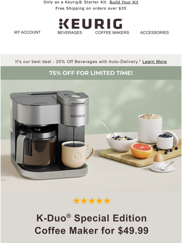 Keurig DEAL ALERT! Save 75 on a KDuo Special Edition coffee maker