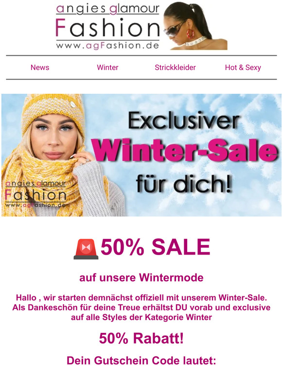 agFashion.de: 💥 50% Winter Sale ���� exclusive für dich